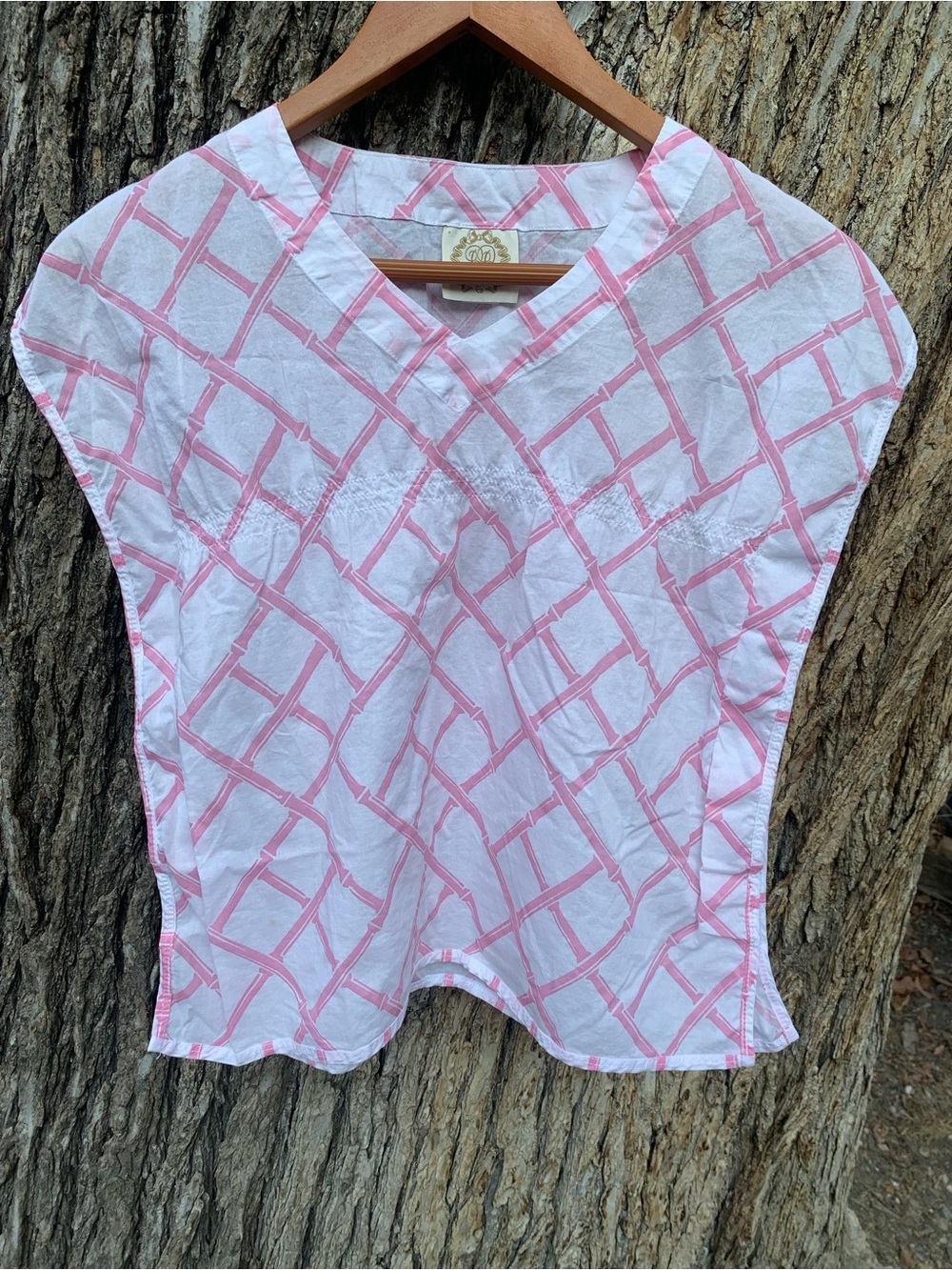 The Beaufort Bonnet Company Pink & White V-Neck Tunic